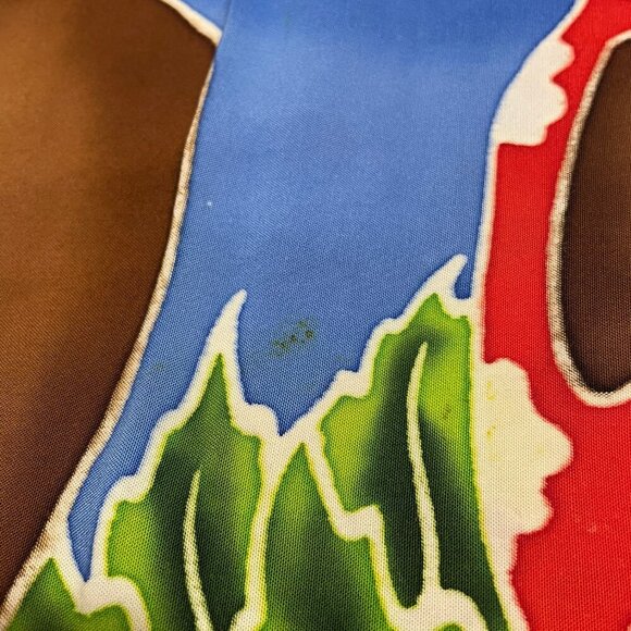 GUADALUPE Sarong Bright Colourful Women Market Tourist Guadeloupe 43 x 61 Inches - Picture 10 of 14